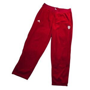 Adidas Climawarm Micro Fleece Sweat Pants Mens XL Red‎ INDIANA HOOSIERS